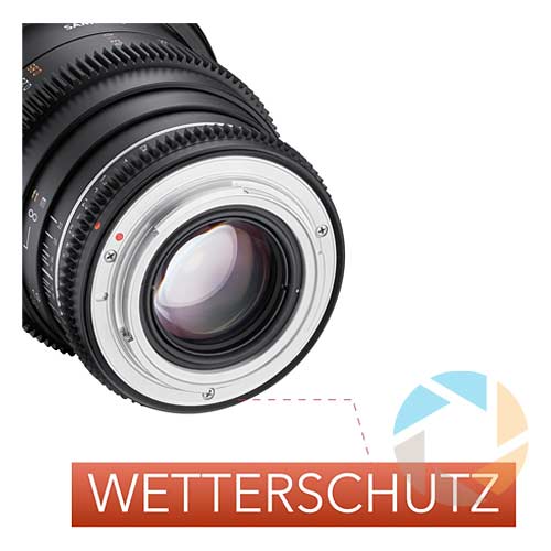Samyang MF 24mm T1,5 VDSLR MK2 Canon RF - Wetterschutz - mycam24.de