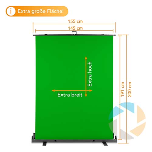 Walimex Pro Roll-up Panel Hintergrund grün 155x200 - günstig kaufen - mycam24.de